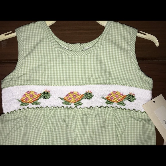 Turtle Smocked Bubble - Picture 2 of 2